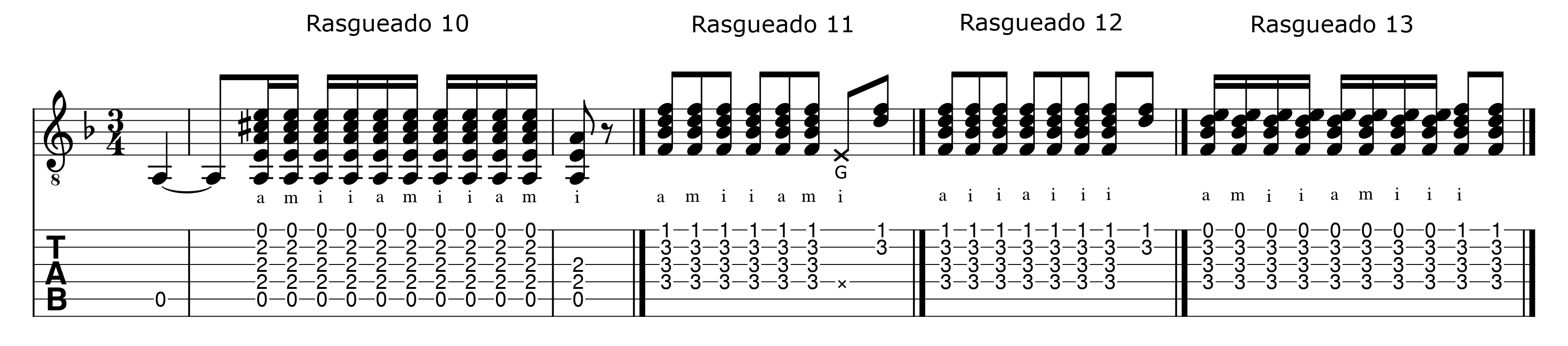 rasgueados 10-13